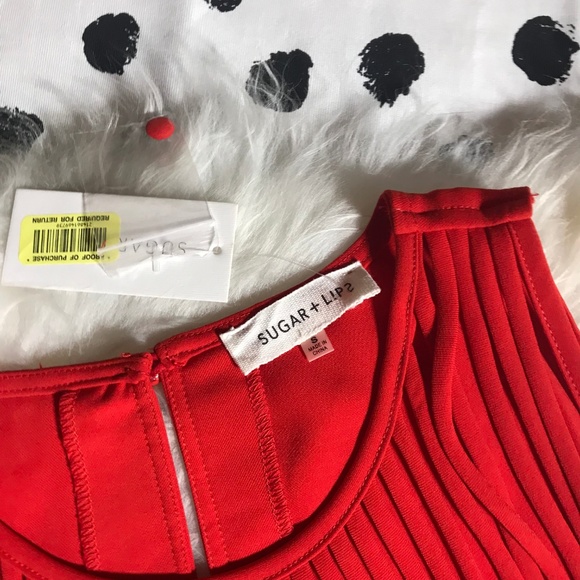 SUGAR + LIPS Little Red Dress NWT SMALL - Picture 3 of 8
